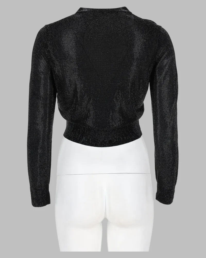 Alexander Wang Beaded Viscose Cardigan — Black Black