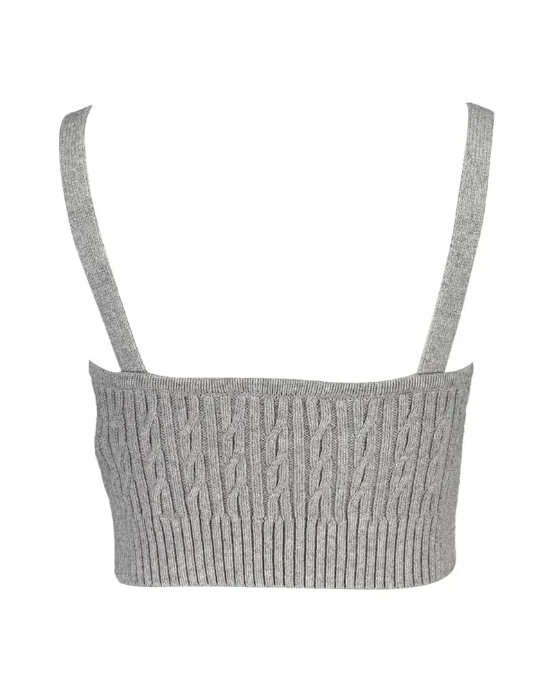 Tommy Hilfiger Cable-Knit Tank Top — Gray Gray