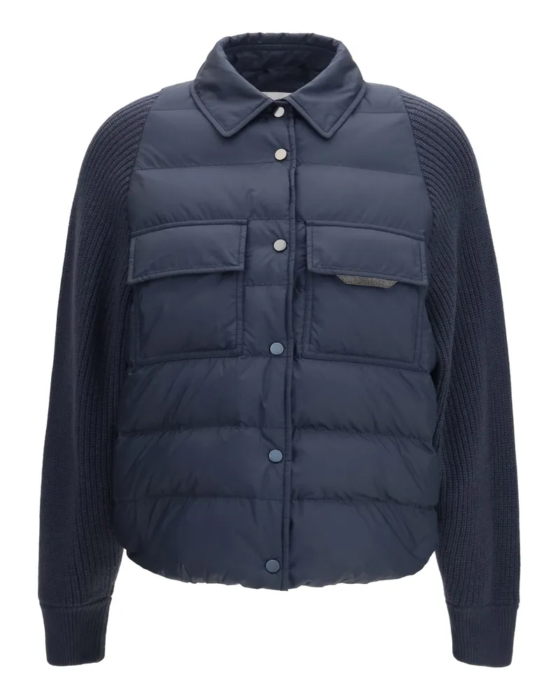 Brunello Cucinelli Women's Puffer Jacket Night Sky Outer: Polyester Navy