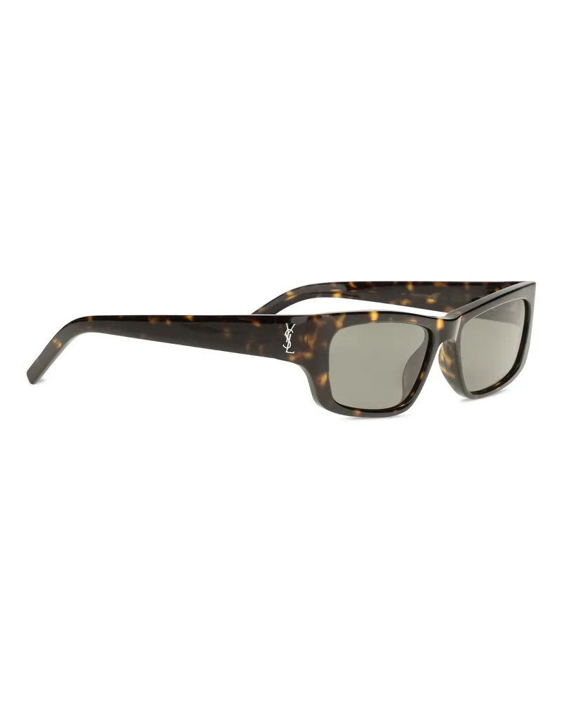 Saint Laurent Women's Tortoiseshell Sunglasses With Side Logo Havana Grey Acetate; Nylon Brown