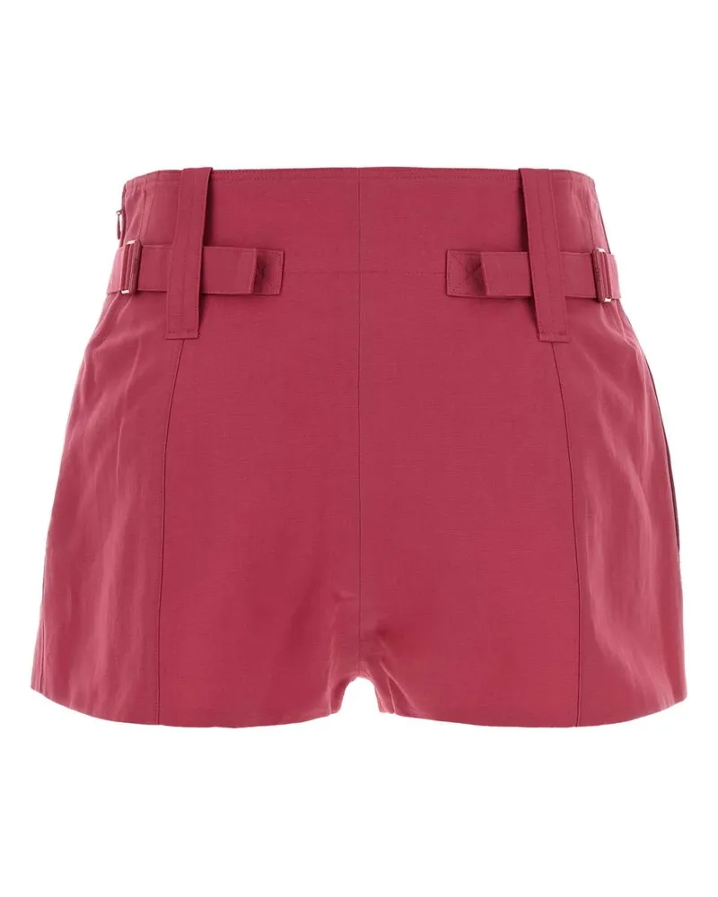 Chloé Linen Blend Shorts — Pink Pink