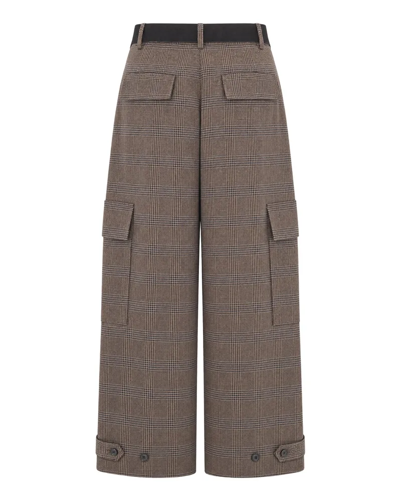 P.A.R.O.S.H. P.A.R.O H. Prince of Wales Check Trousers — Brown Brown