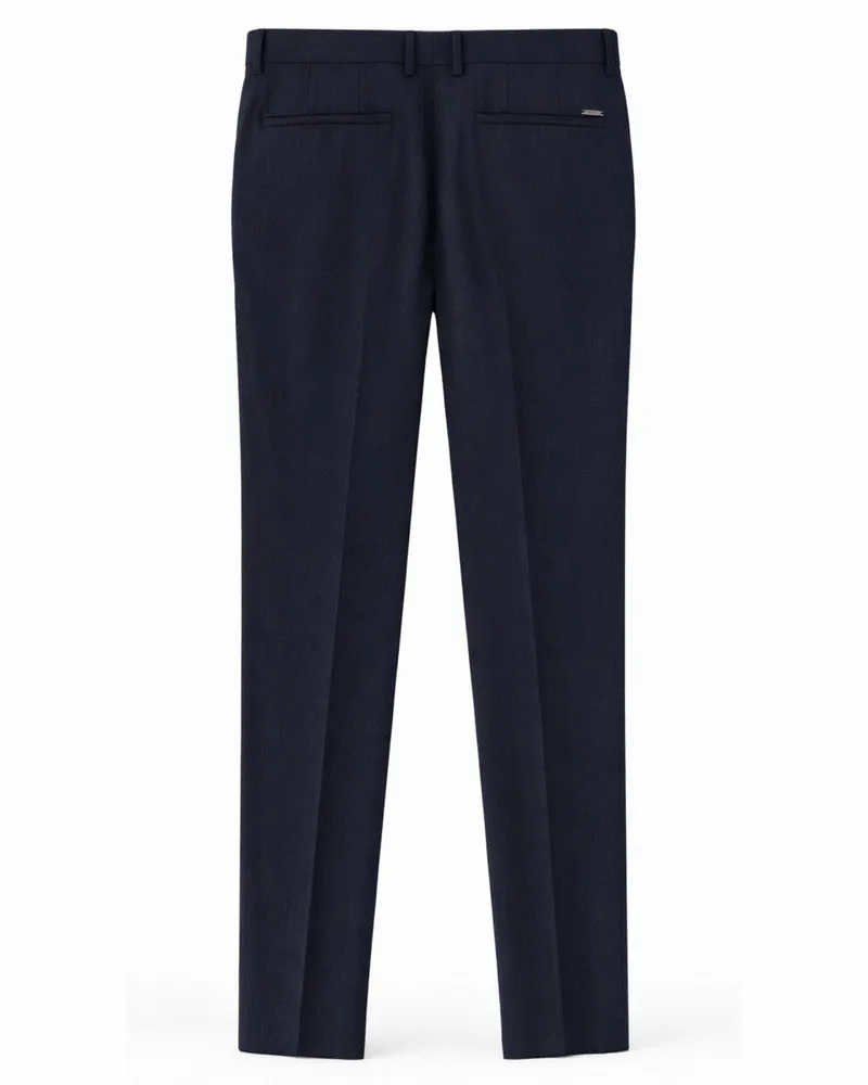 HUGO BOSS Virgin Wool Trousers — Blue Blue