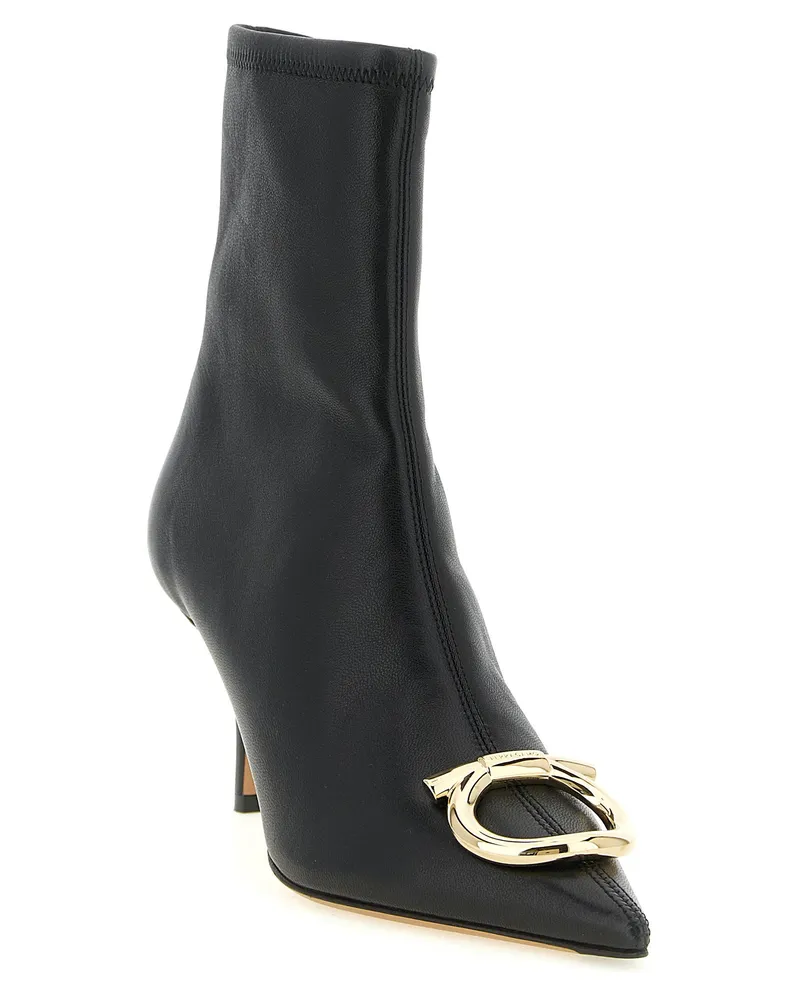 Ferragamo Mariu Ankle Boot — Black Black