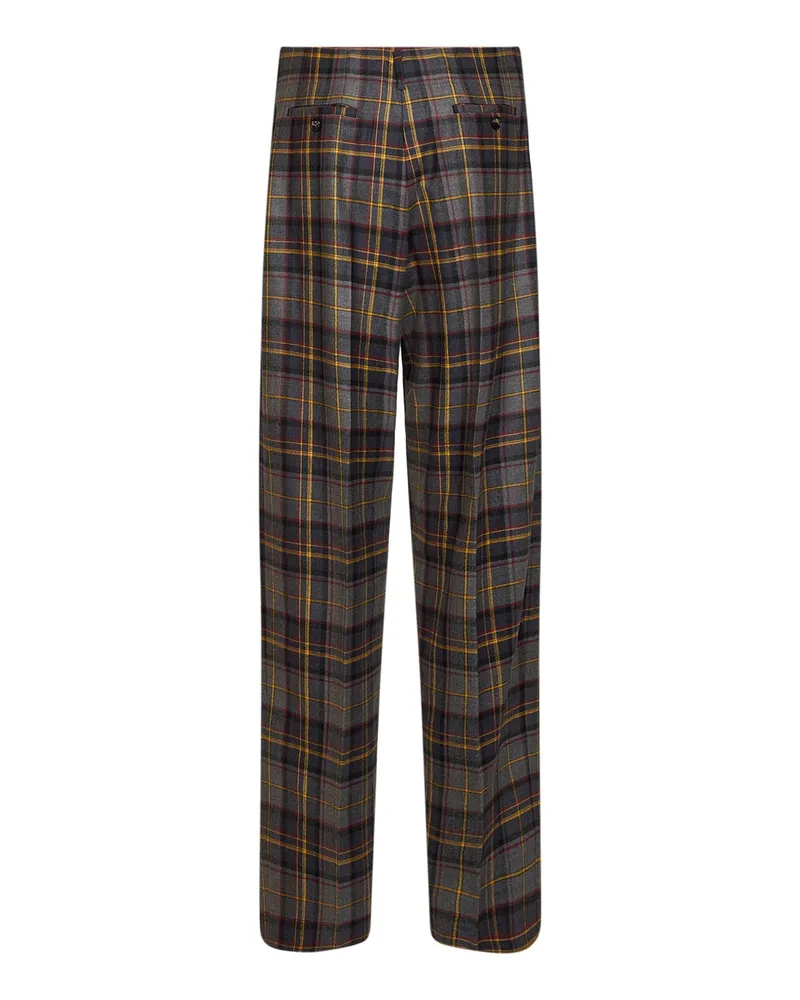 Etro Women's Trousers Multicolour Wool Navy