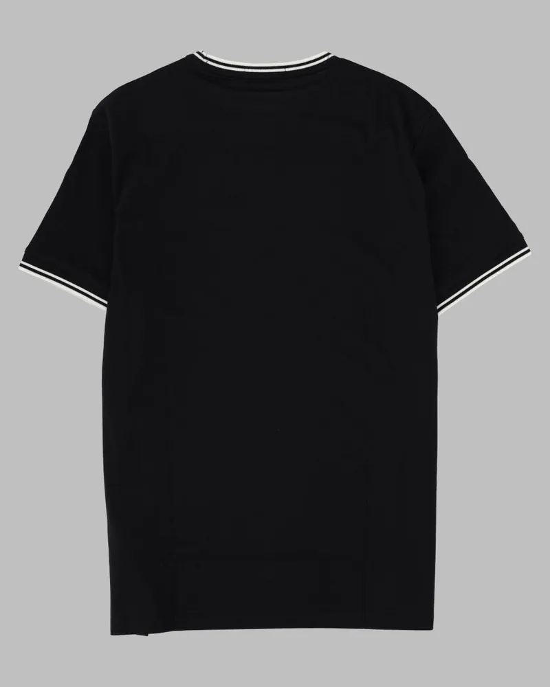 Fred Perry Logo-Embroidered T-Shirt — Black Black
