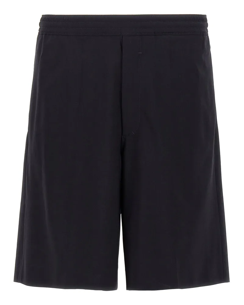 Givenchy Men Blue Elastane Bermuda Shorts Black