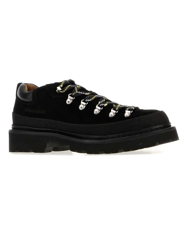 Dsquared2 Men's Black Suede Lace-Up Shoes Nero Sneaker Black