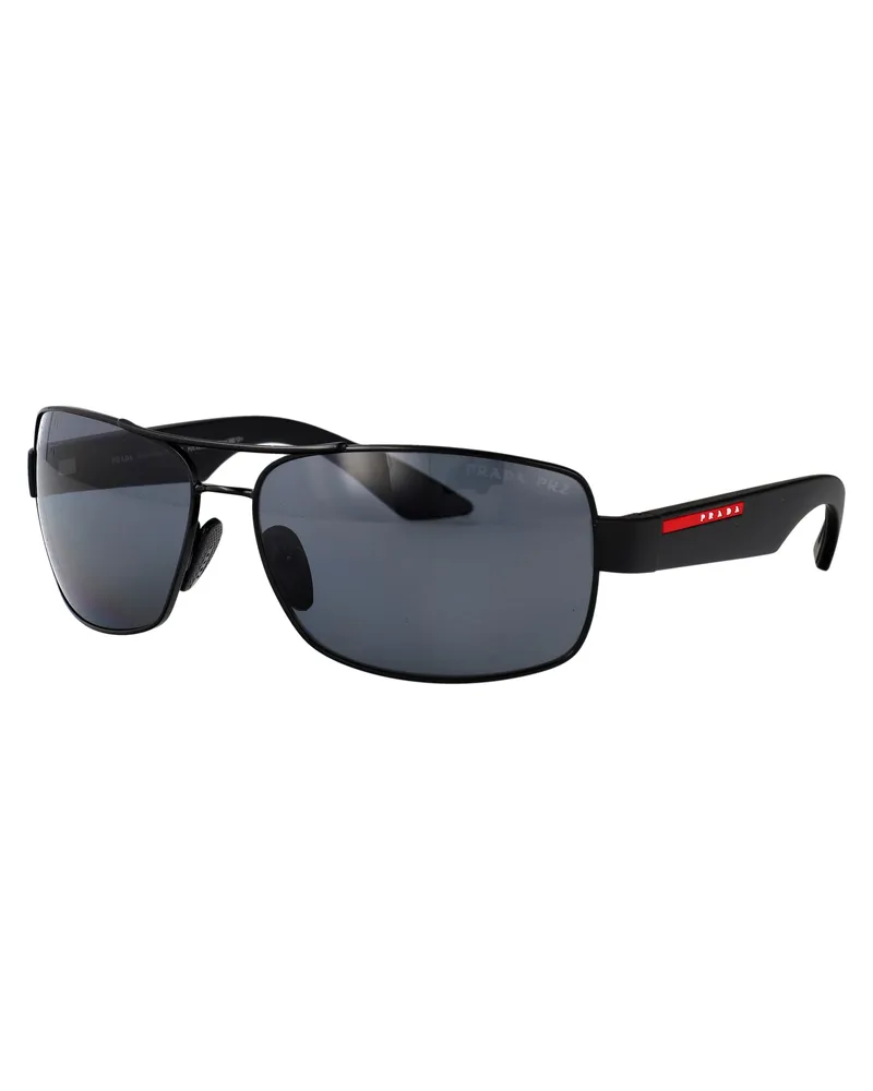 Prada Men's Sunglasses 0ps 50zs Black Metal Black