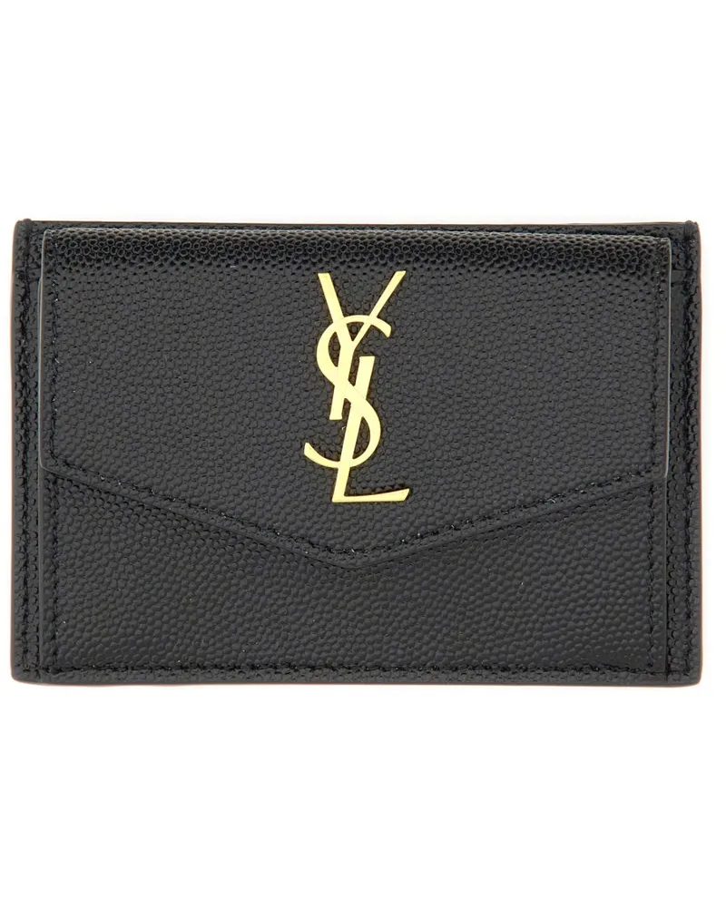 Saint Laurent Uptown Card Holder — Black Black