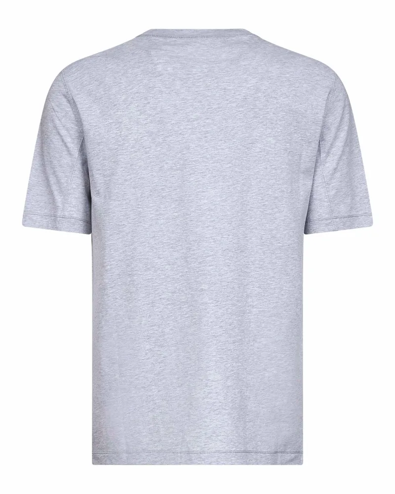 Brunello Cucinelli Men's Crewneck T-Shirt Solomeo Crest Grey Cotton T-Shirts And Polos Gray