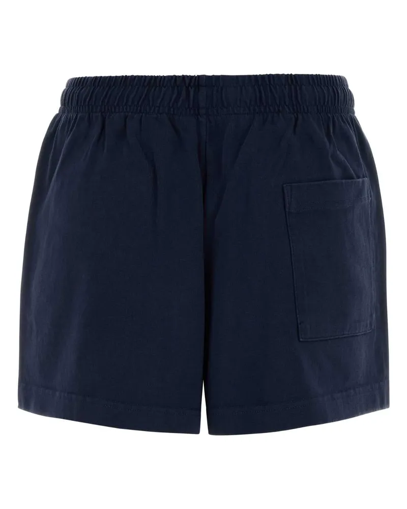 SPORTY & RICH Women's Navy Blue Cotton Shorts Darknavy Exterior Navy