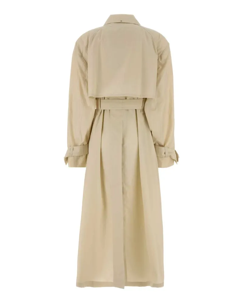 SPORTMAX Women's Sand Cupro Blend Zavorra Trench Coat Vaniglia Beige