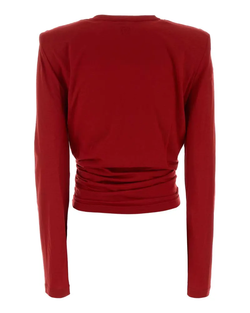 Magda Butrym Women's Red Cotton Blend T-Shirt Exterior: Brewed Maglie Sweater Red