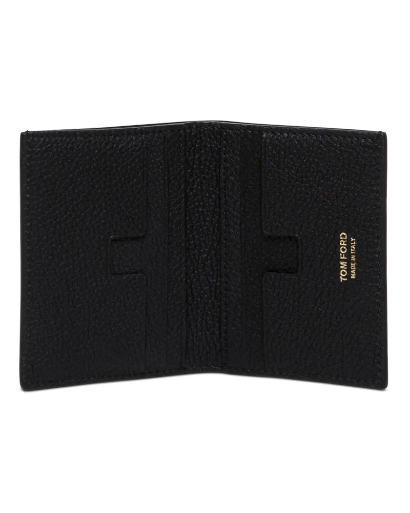 Tom Ford Men's Card Holder Black Grained Leather Calf Accessory Black
