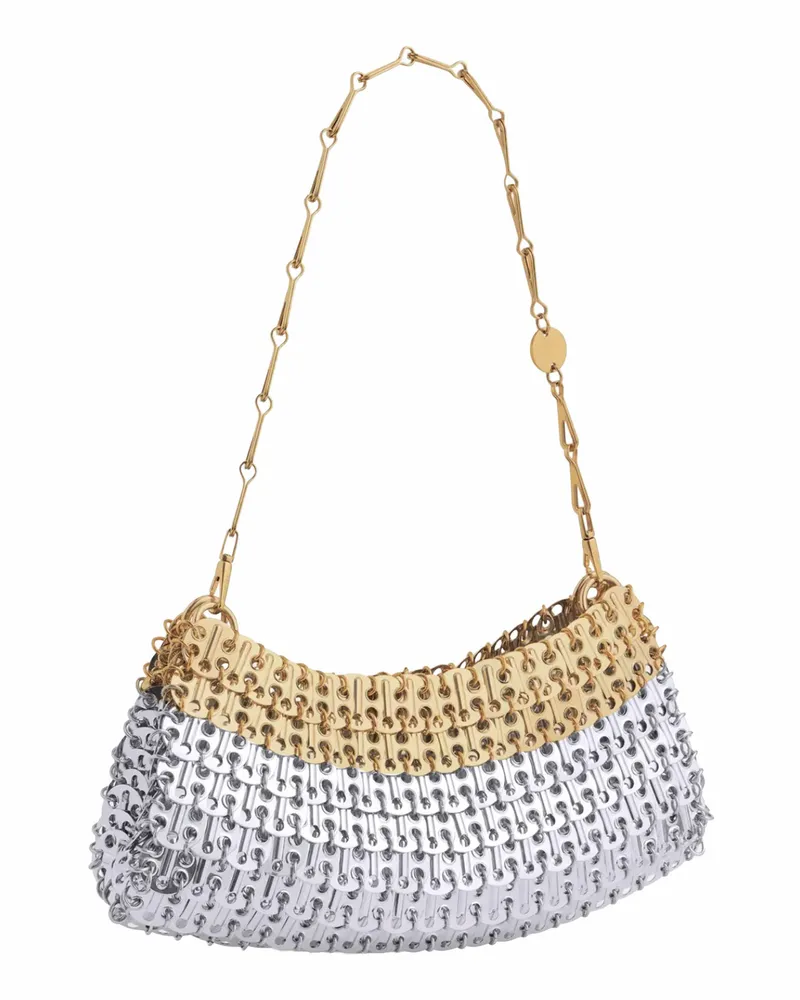 Paco Rabanne Women's Clutch Skyline Silver-Light Gold Multicolour Shoulder Bags Silver