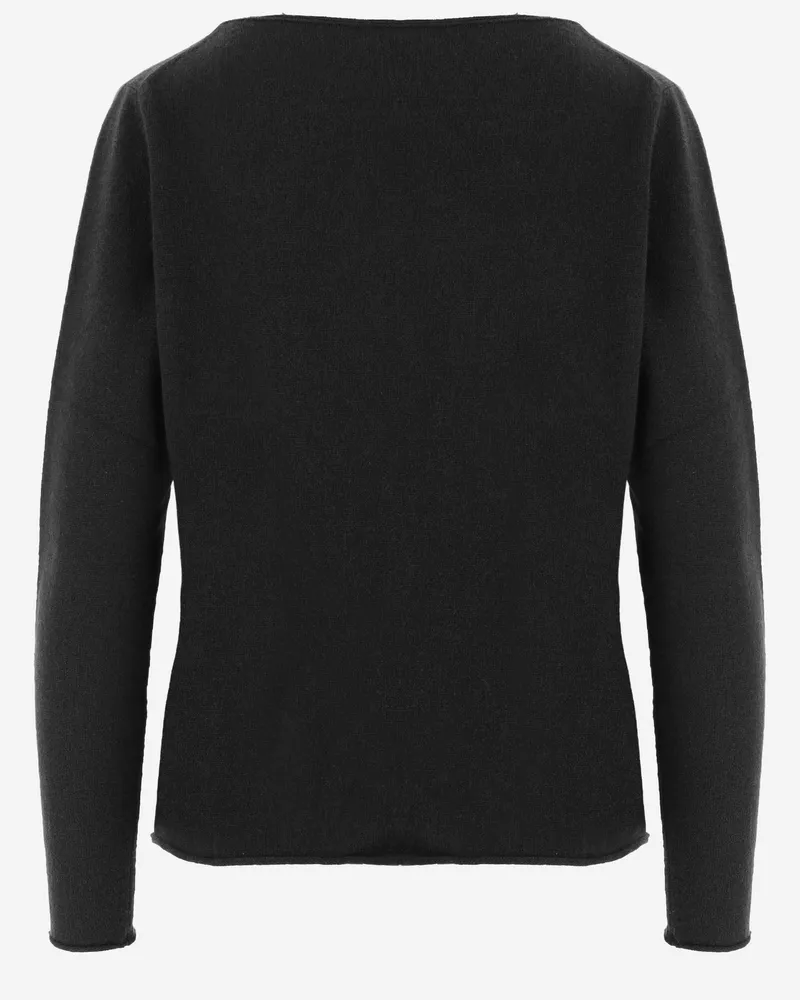 ALLUDE Cashmere Sweater — Black Black