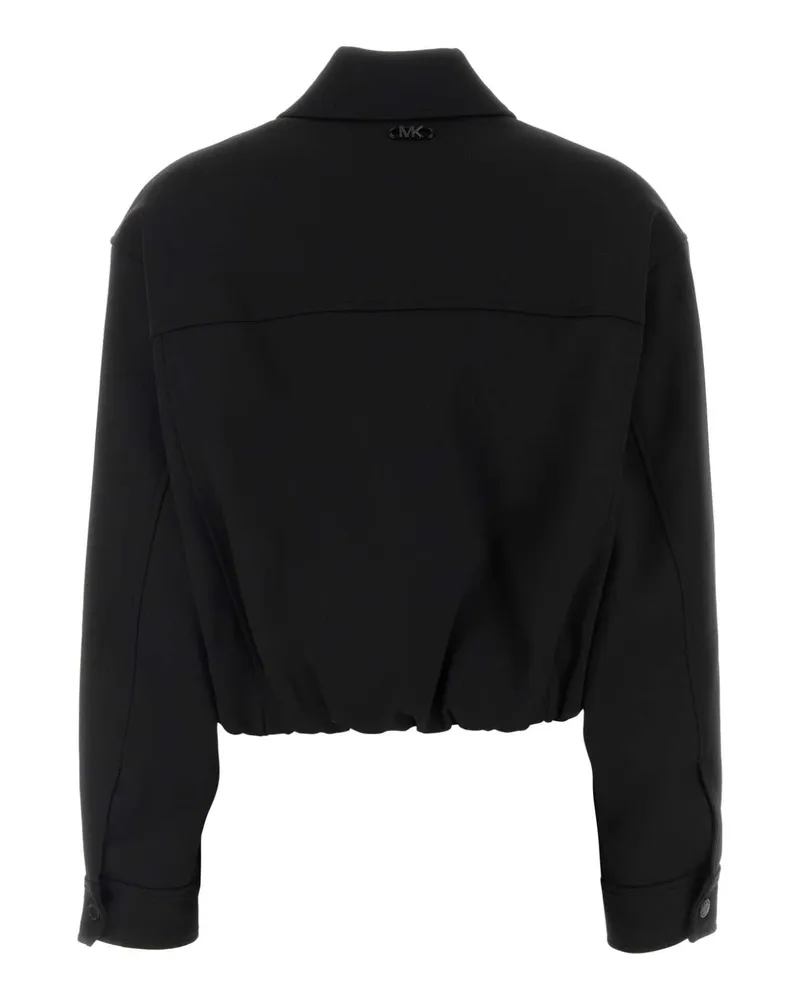 Michael Kors Women's Black Twill Bomber Jacket Giubbini Black