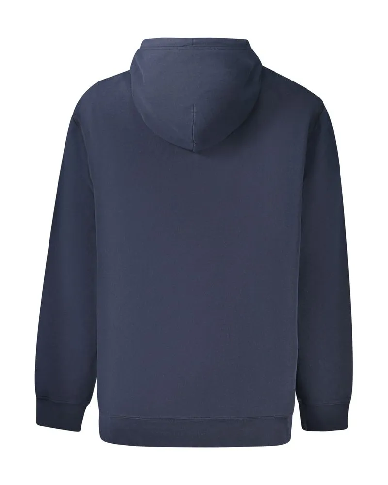 Tommy Hilfiger Logo-Embroidered Cotton Hoodie — Navy Navy