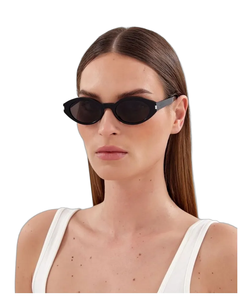 Saint Laurent Women's Sunglasses Black Acetate Eyewear Black