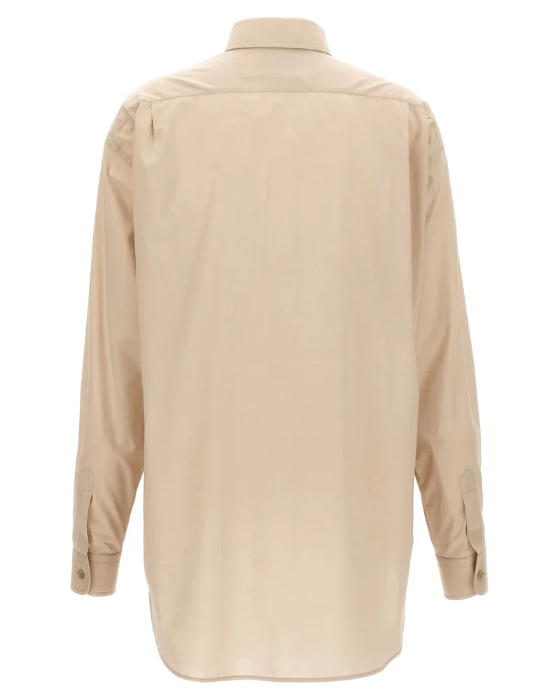 Moschino Women's Beige Cotton Blouse Beige