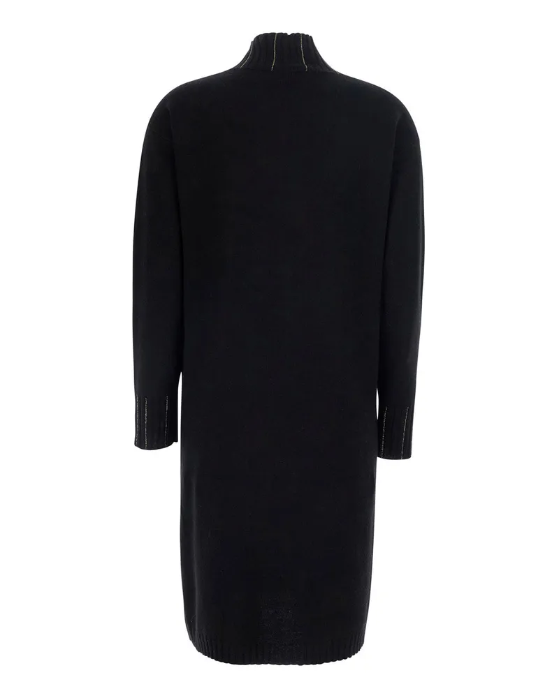 Fabiana Filippi Women's Dress With Collar, Black Wool Blend Black