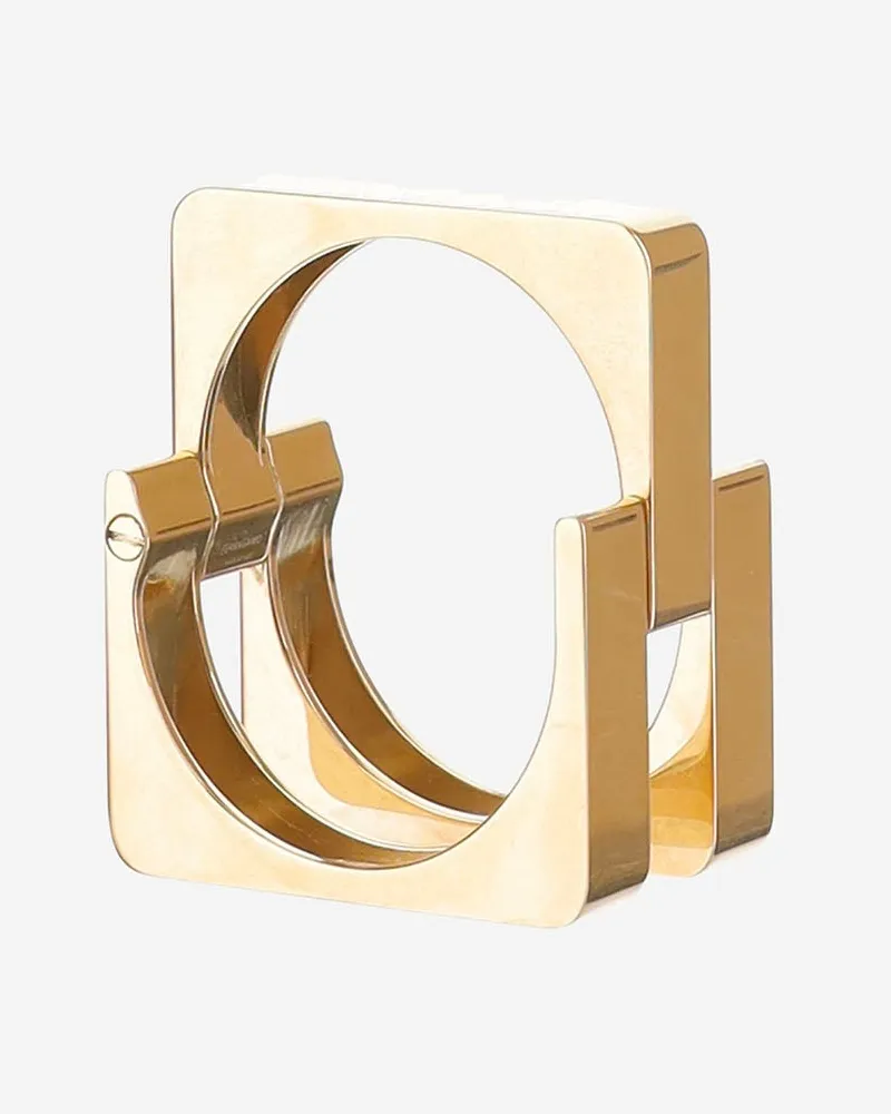 Ferragamo Women's Brass Gancini Bracelet Gold Gold