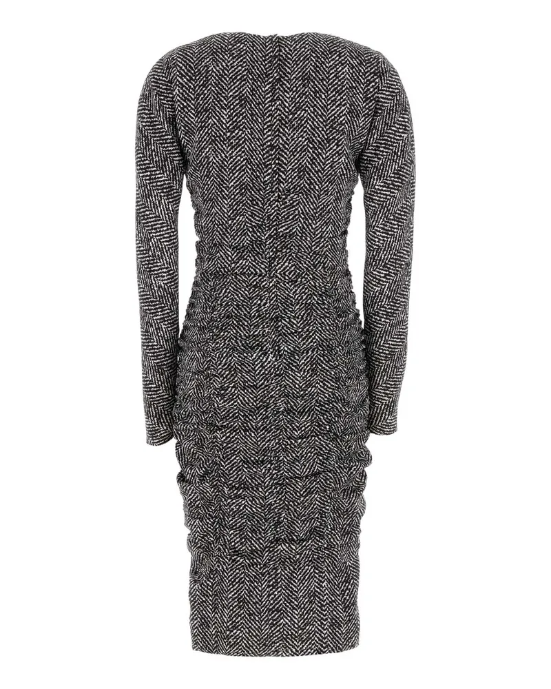 Dolce & Gabbana Women's Printed Cady Dress Bconero Abiti Black