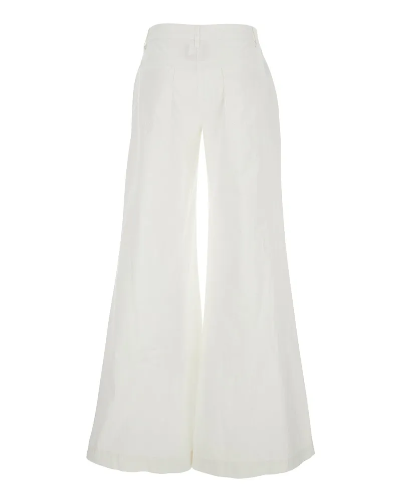 ..,merci Women's Trousers P401p White Cotton White