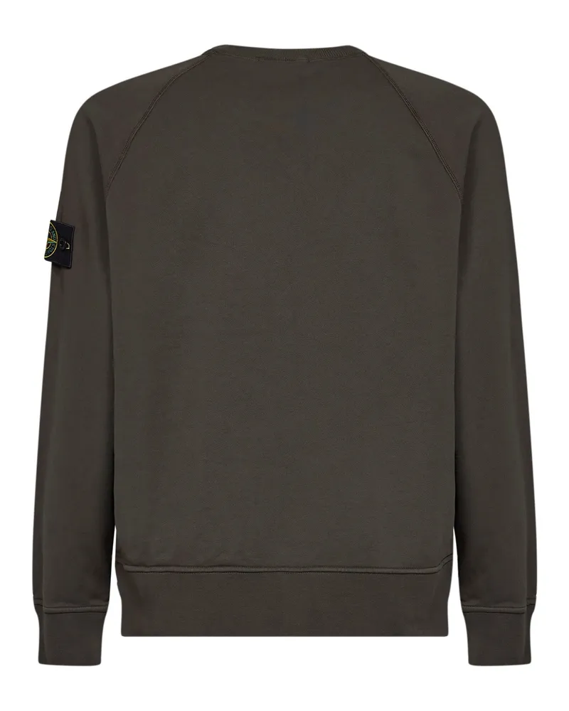 Stone Island Men's Crewneck Cotton Sweatshirt Grey Sweatshirts Sweater Gray