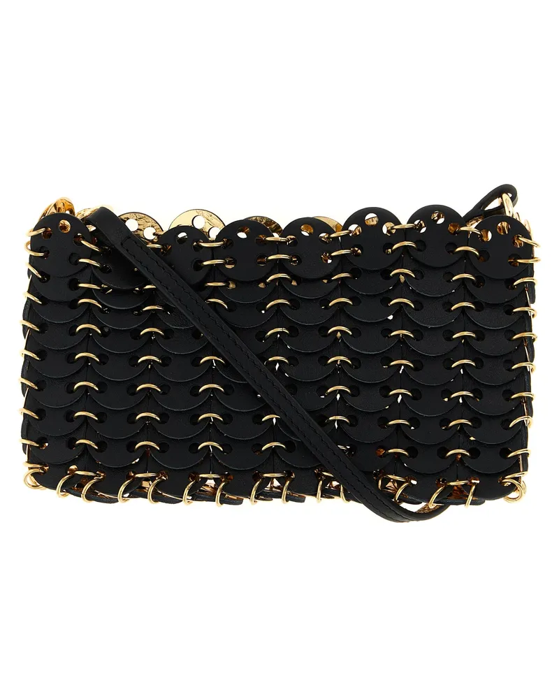 Paco Rabanne Women's Black Calfskin Crossbody Bag Black