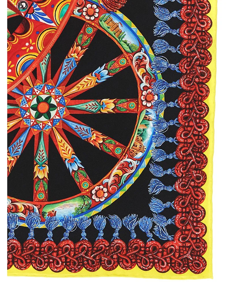 Dolce & Gabbana Carretto Scarf — Black Black
