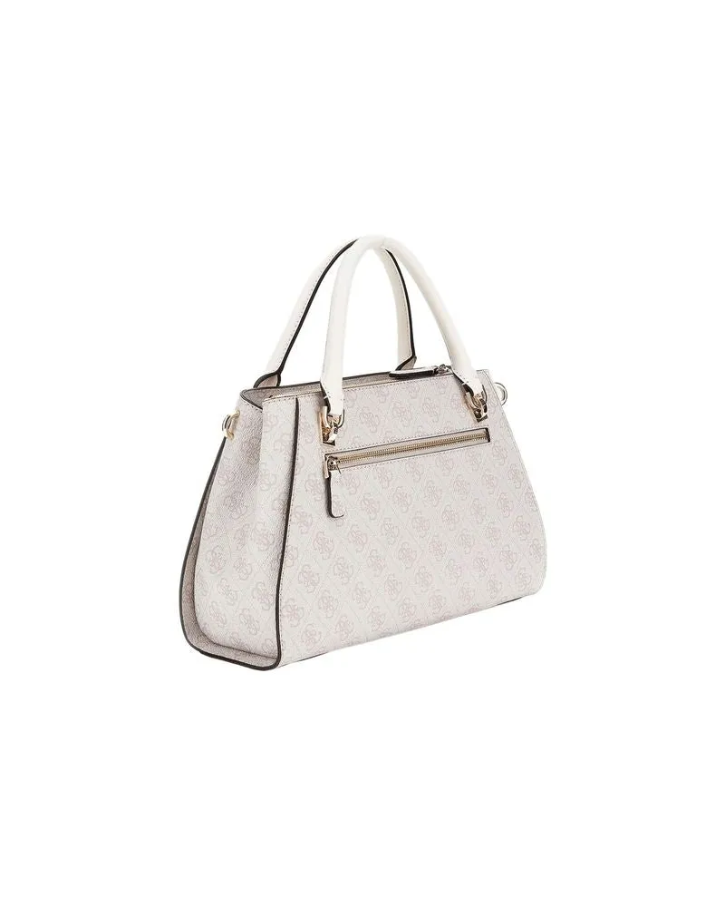 Guess Women's Satchel Bone Logo Polyurethane Satchel-bags Beige