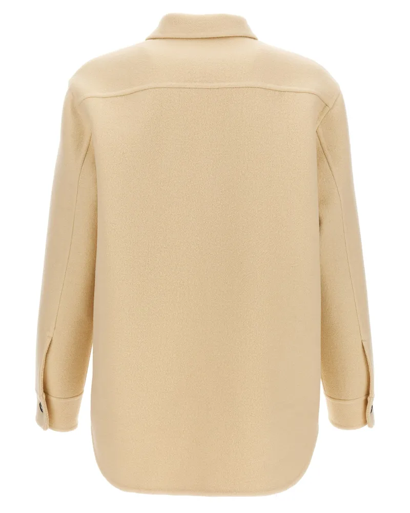 Jil Sander Men's Beige Virgin Wool Coat Clothing Beige