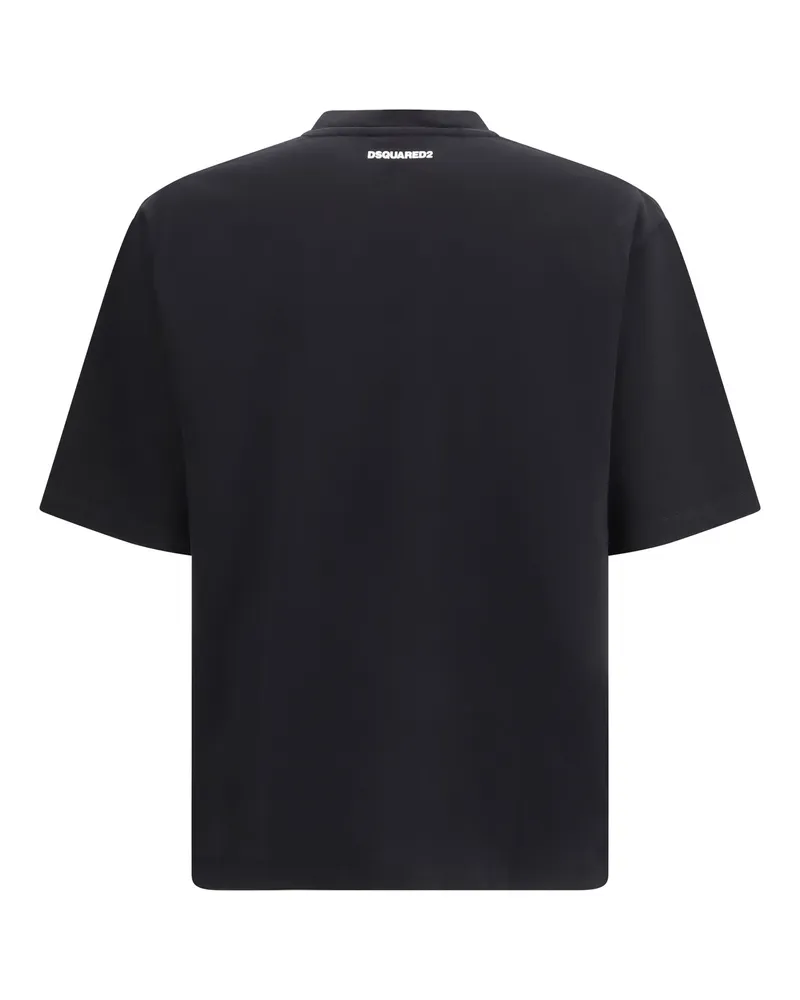 Dsquared2 Men's Iconique T-Shirt Black Cotton T-Shirts And Polos Black