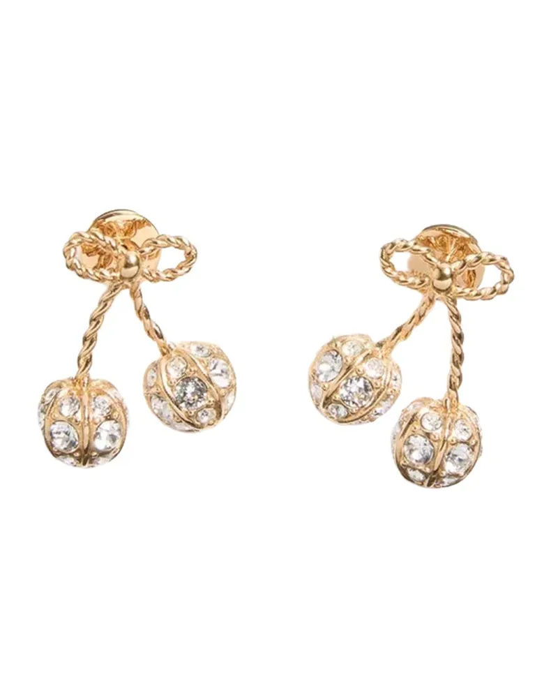Valentino Garavani Rhinestone-Embellished Earrings — Gold Gold
