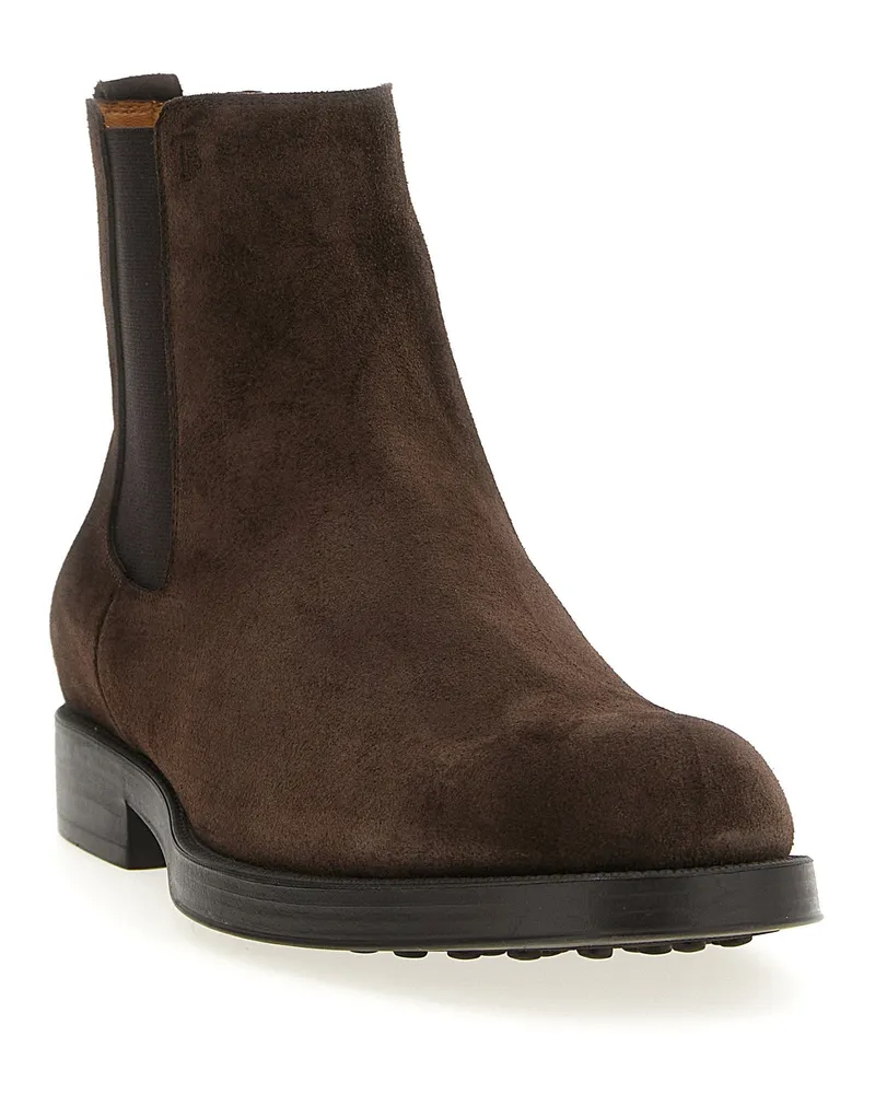 TOD'S Chelsea Ankle Boot — Brown Brown