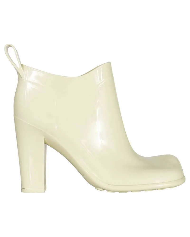 Bottega Veneta Women's Shine Rubber Boots Ivory Ivory