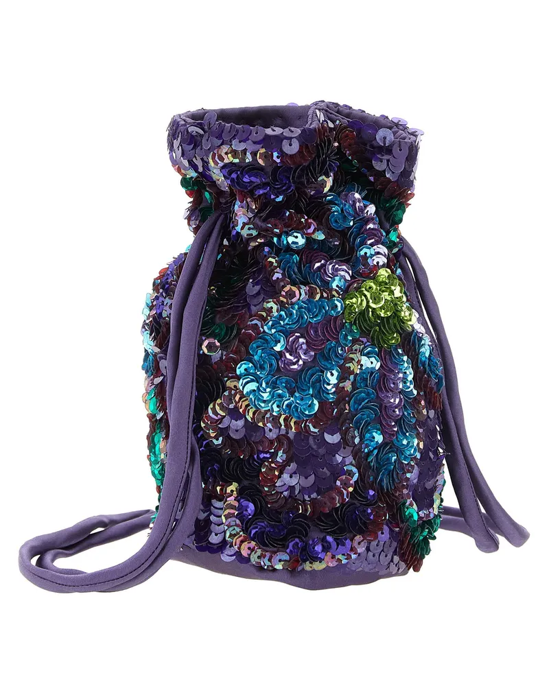 P.A.R.O.S.H. Gla Fabric Shoulder Bag — Purple Purple