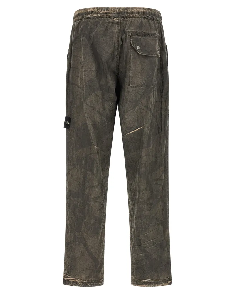 Stone Island Marbled Polyamide Cargo Pants — Gray Gray