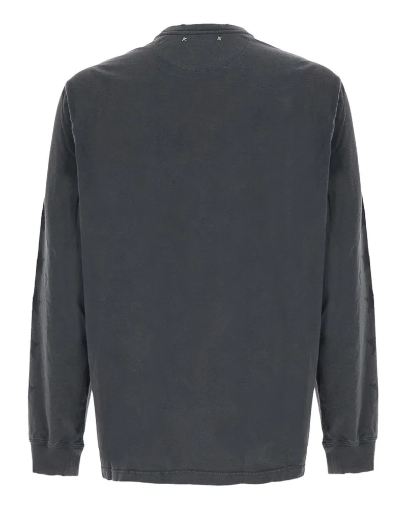 Golden Goose Vintage-Effect Logo T-Shirt — Anthracite Anthracite