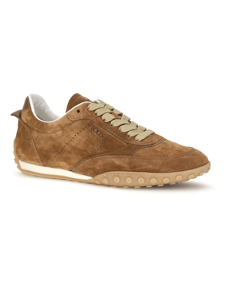 TOD'S Women's Sneakers Suede Light Brown Upper: Trainers Brown