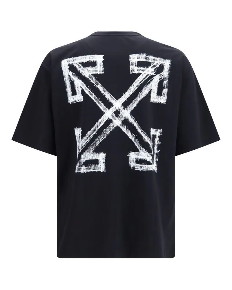 OFF-WHITE Men's Motion Arrow Skate T-Shirt Black Cotton T-Shirts And Polos Black