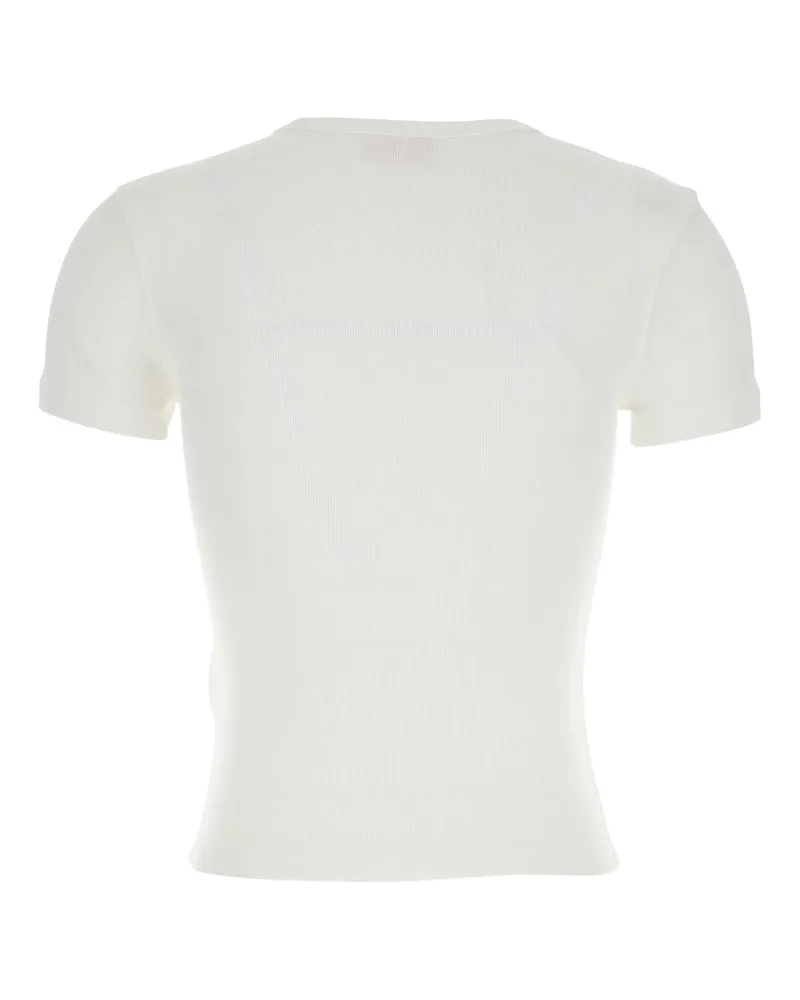 Diesel Women's T-Shirt Dlogo White Cotton T-Shirts & Jerseys White
