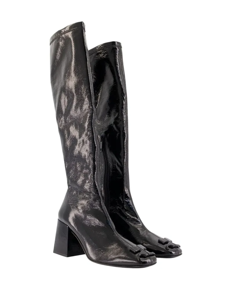 Courrèges Women's Reedition Ac Vinyl Boots -  Synthetic Black Shoes Black