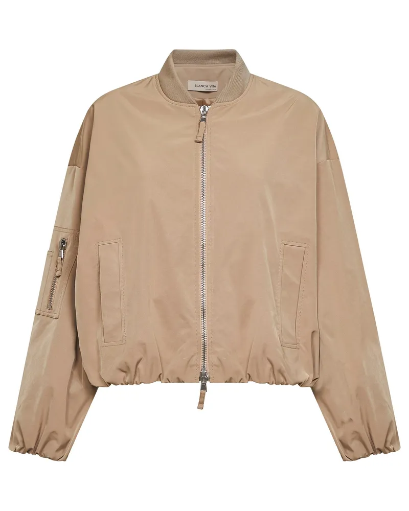 Blanca Bomber Jacket — Beige Beige