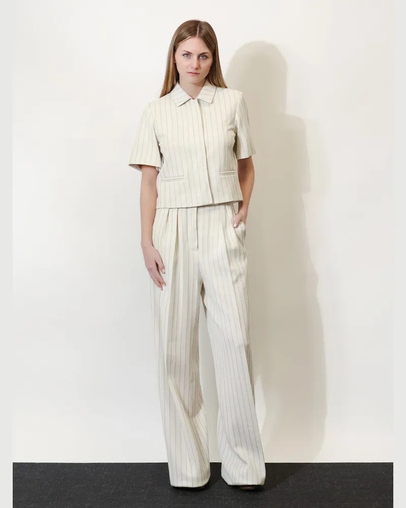 Max Mara Women's Cotton Trousers White White