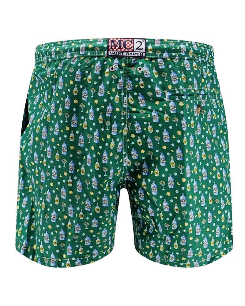 MC2 Saint Barth Men's Swim Shorts Lighting Micro Fantasy Tonic Water 51 Polyester 