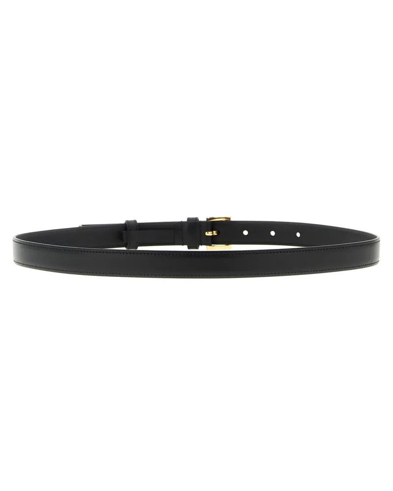 Prada Calfskin Leather Belt — Black Black