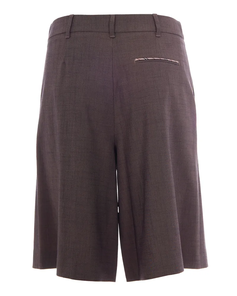 Liu Jo Women's Bermuda Shorts Pepe Melange Polyester Brown